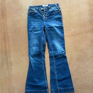 Rock & Roll Cowgirl Dark Blue Flare Jeans